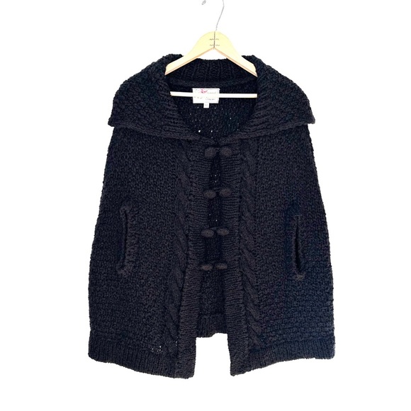 Yoana Baraschi | Black Cardigan Poncho Sweater Size XS - Picture 1 of 6